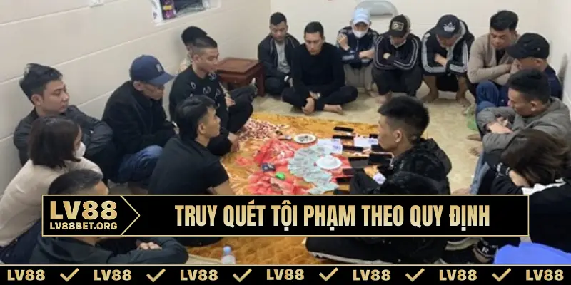 Truy quét tội phạm theo quy định